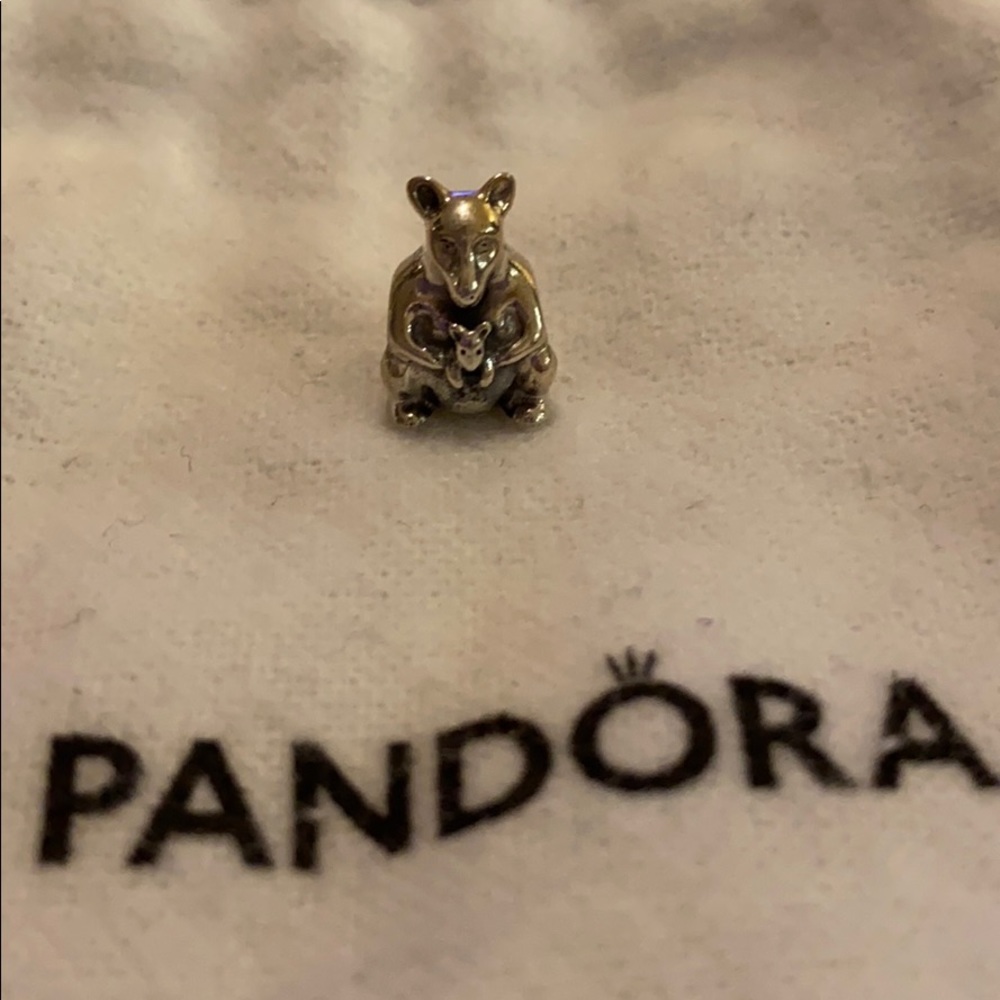 Pandora Kangaroo and joey charm